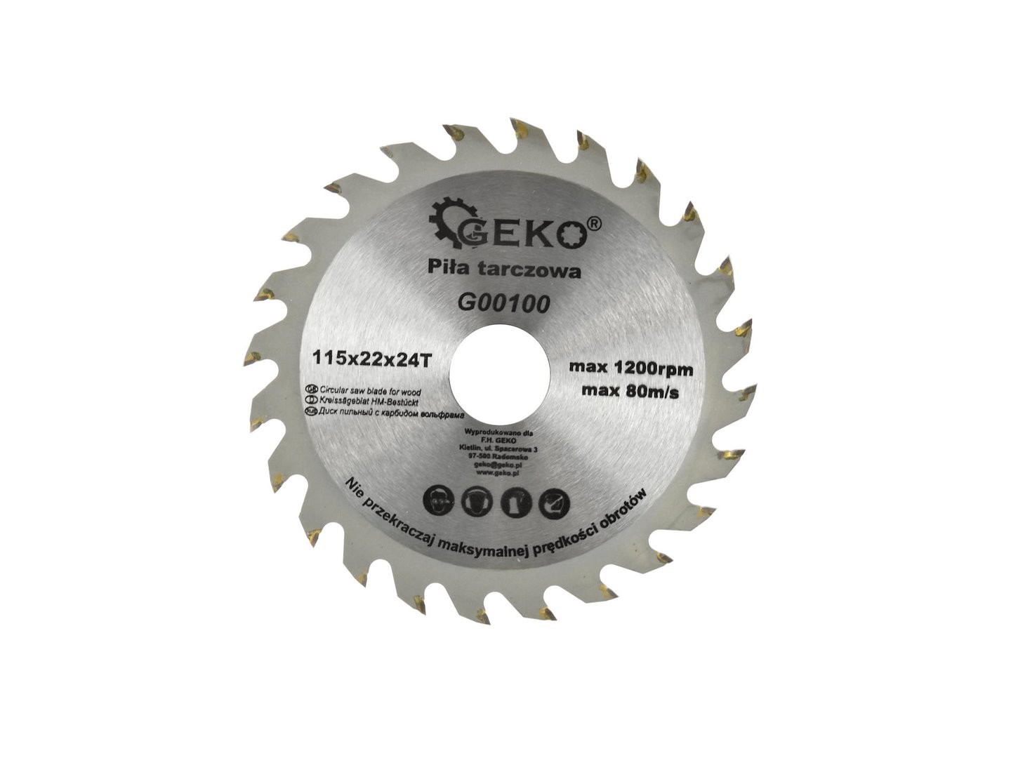 circular saw blade for wood 115x22x24T G00100 GEKO circular saw blade for wood 115x22x24T G00100 GEKO