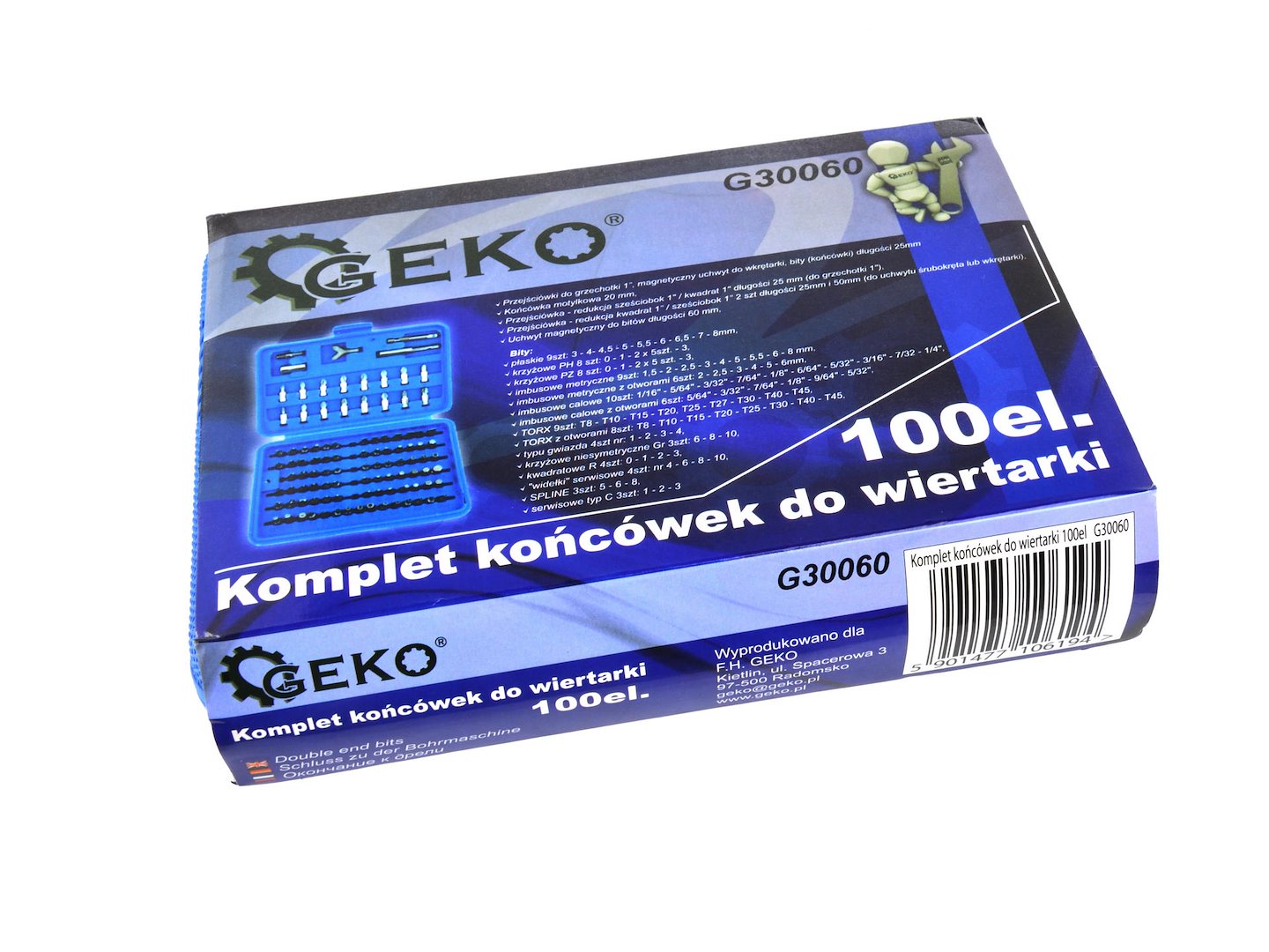 Screwdriver Bit Set 100pcs G30060 GEKO Screwdriver Bit Set 100pcs G30060 GEKO